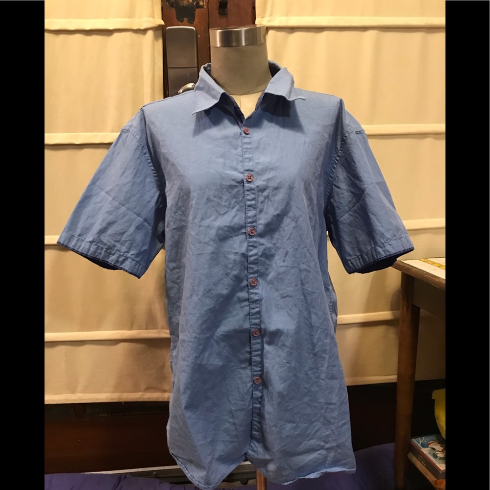 Boys shirt blue size large armani exchange